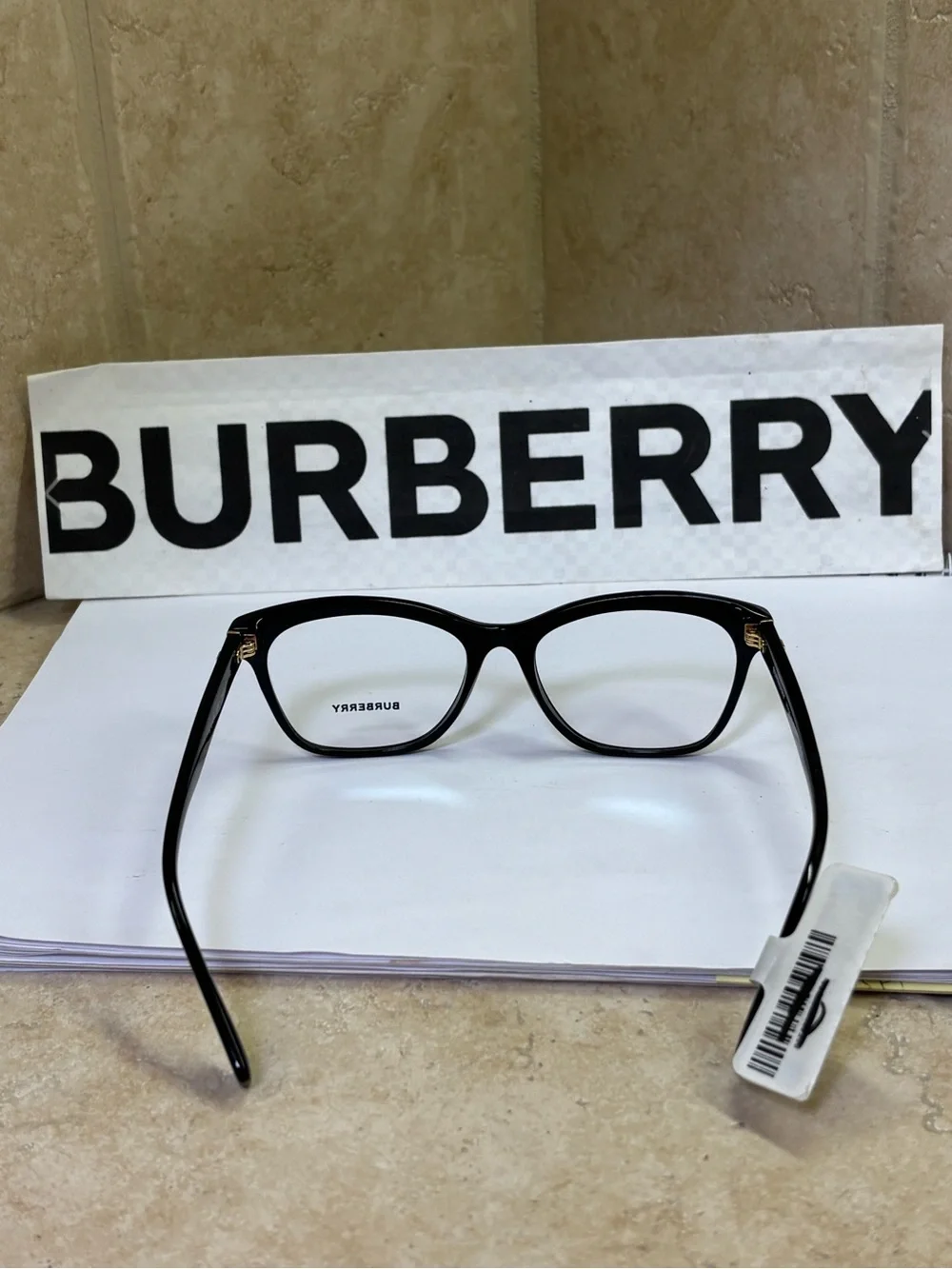 New Burberry B2323 3001 Black Optical Glasses
